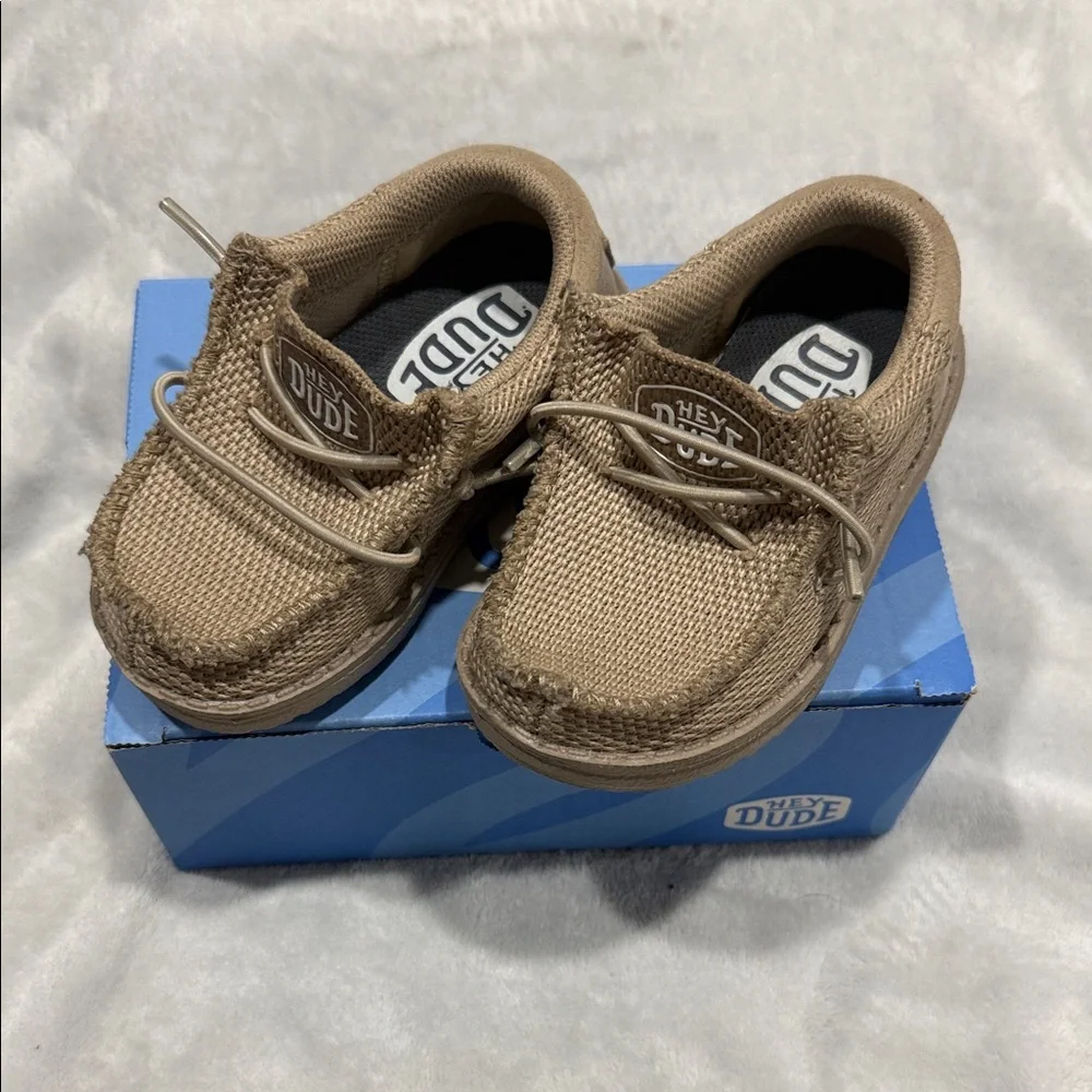 Hey Dude Kids Tan Moccasins - Size 5c